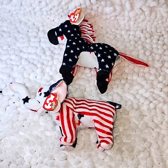 🇺🇸Vintage-Yr. 2000 Ty Beanie Babies "Righty & Lefty"🇺🇸 Elections - Picture 5 of 13